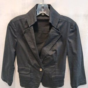 Express Women Black Blazer Front Botton Size 4